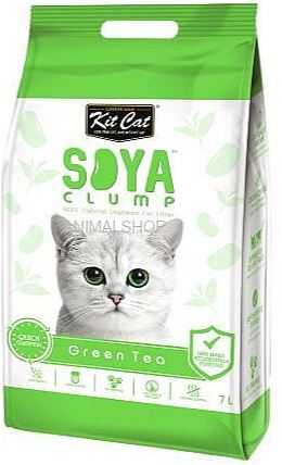 חול מתגבש קיט קט לחתול על בסיס סויה בריח תה ירוק 7 ליטר