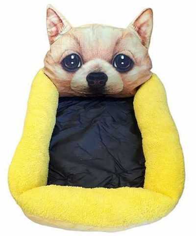 דיל! מיטת פרצוף צהובה לכלב